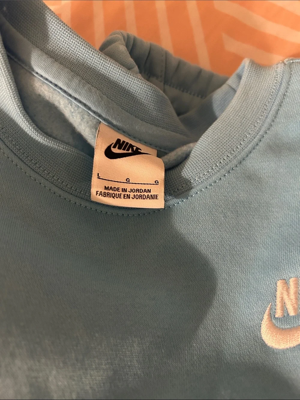 Nike Baby Blue Crewneck Sweatshirt and Jogger Set